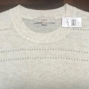 NWT Loft Stitched Yoke Tunic Sweater